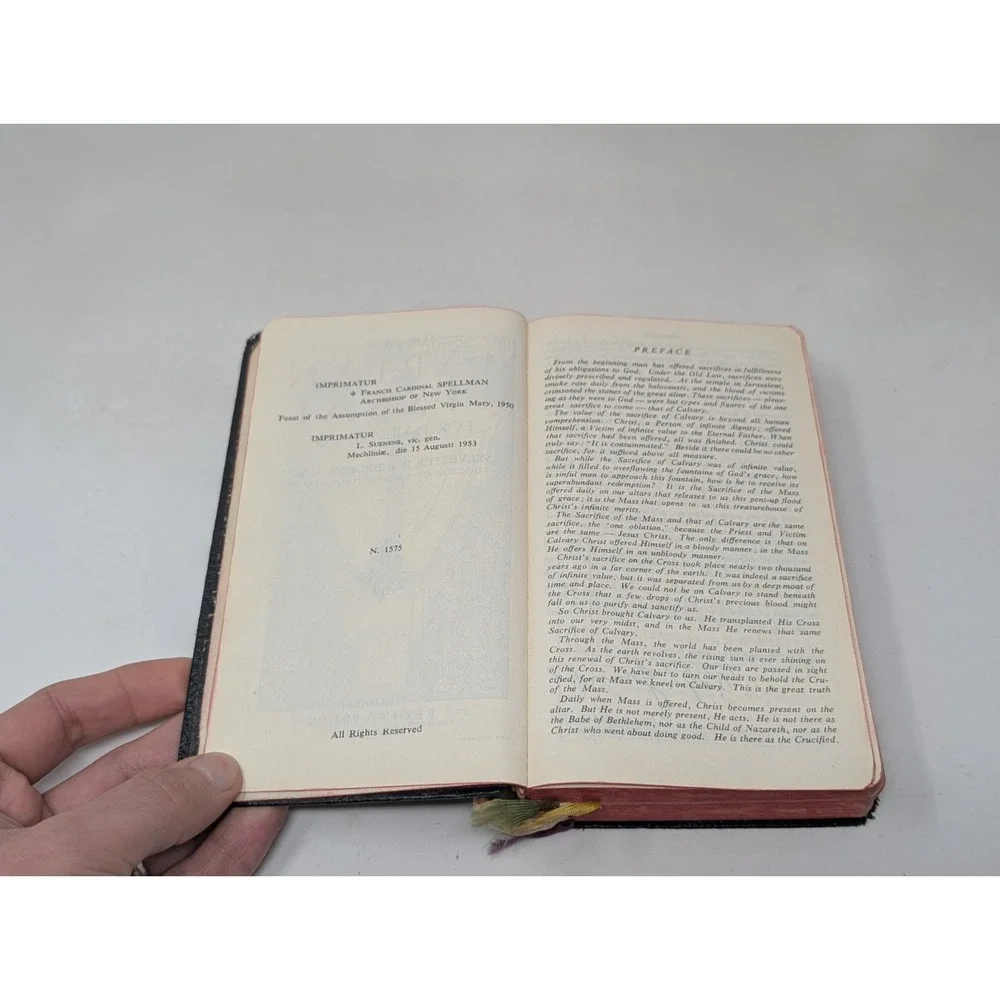 Vintage 1953 The New Marian Missal for‎ Daily Mass Fr. Juergens Regina Press